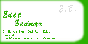 edit bednar business card